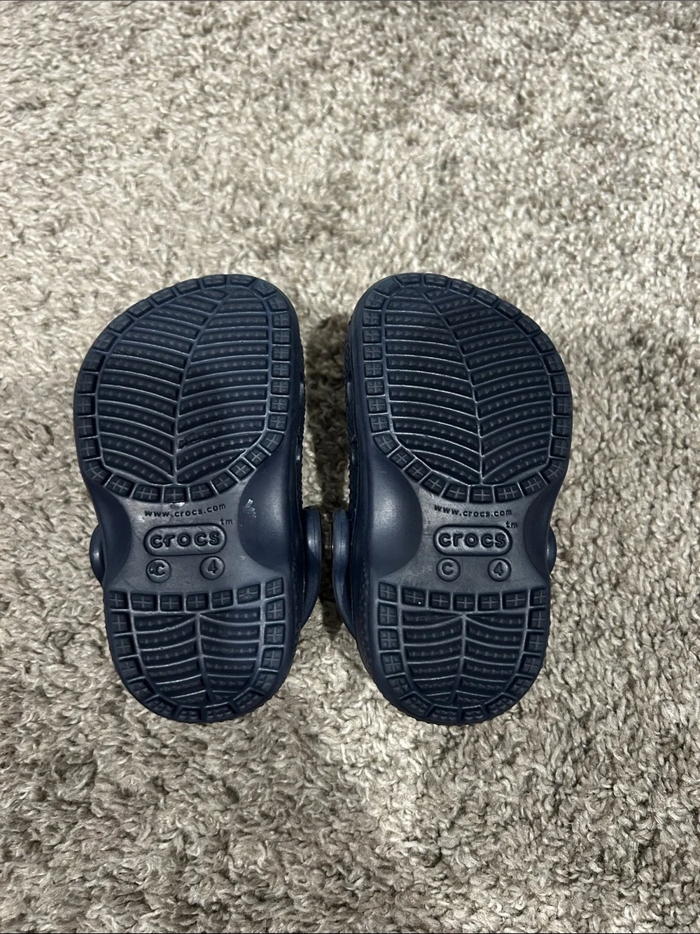 CROCS Kids Navy Blue Water Clogs with Heel Strap